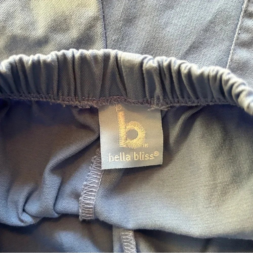 Bella Bliss Boys Size 7 Blue Twill Play Shorts Pull On Back Pockets 100% Cotton
